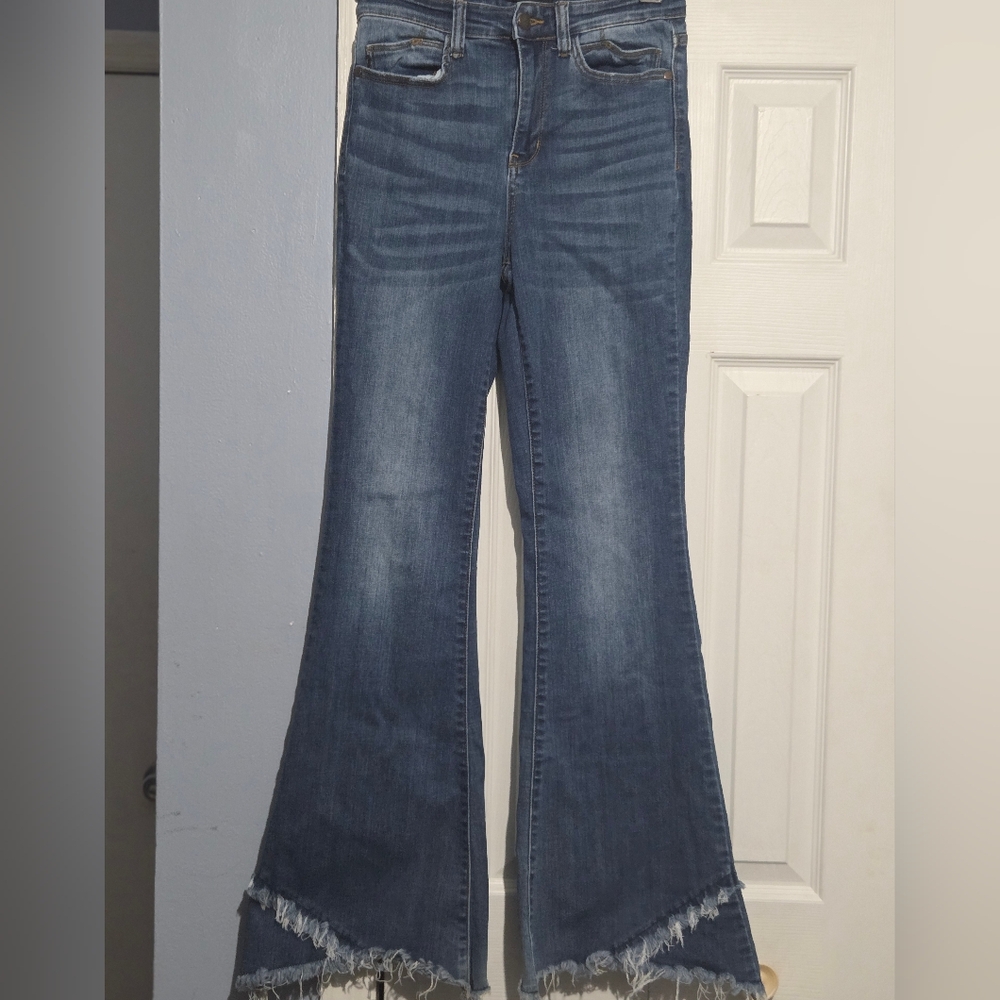 Judy Blue High-Rise Distressed Flare Jeans